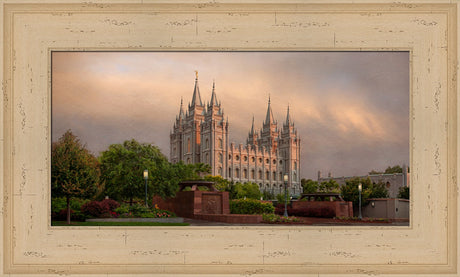 Salt Lake Temple - Refuge 24x48 Final by Robert A Boyd