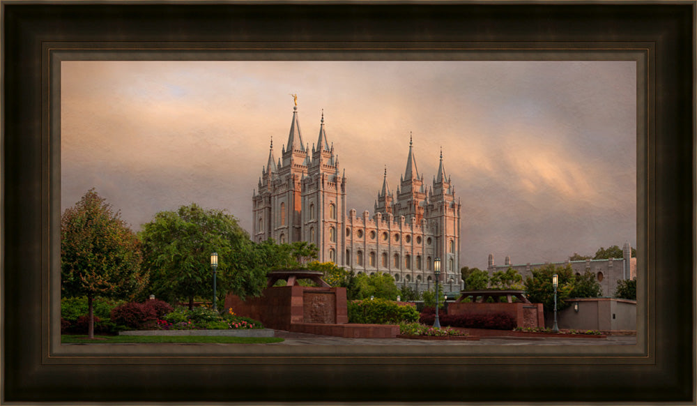 Salt Lake Temple - Refuge 24x48 Final by Robert A Boyd