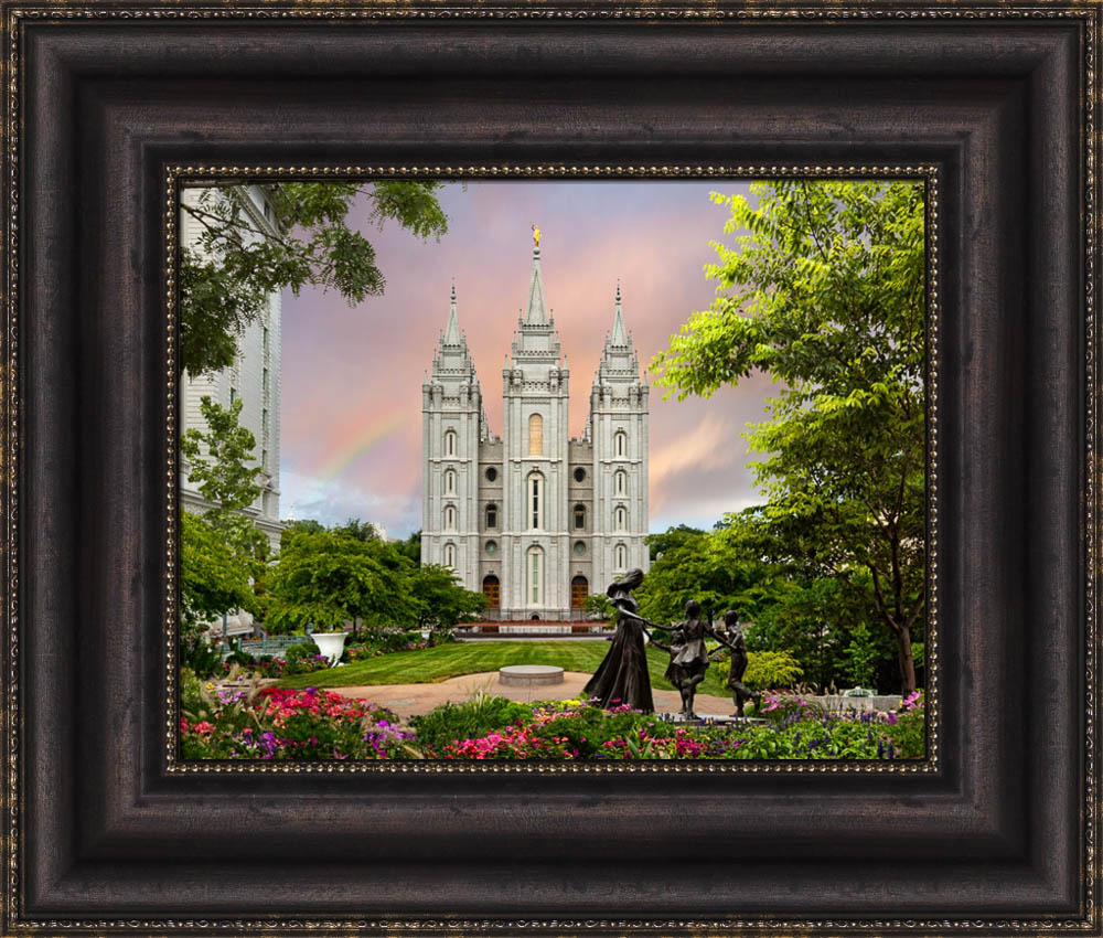 Salt Lake Temple - Spring Statue by Robert A Boyd