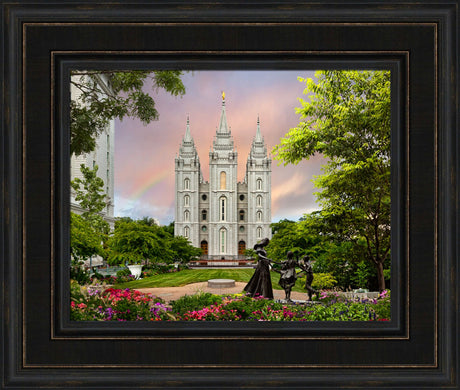 Salt Lake Temple - Spring Statue by Robert A Boyd