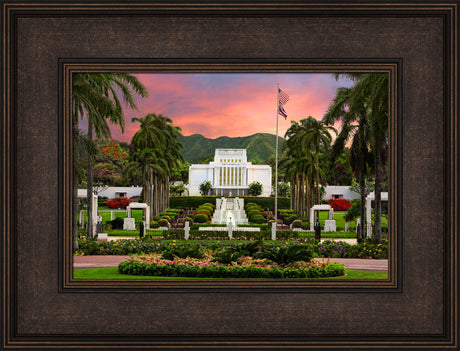 Laie Temple - Blossoming Spring by Robert A Boyd