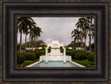 Laie Temple - Textured Sky by Robert A Boyd