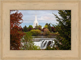 Idaho Falls Temple - Waterfall by Robert A Boyd