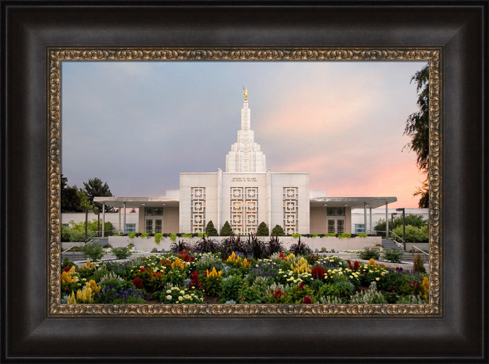 Idaho Falls Temple - Vibrant Morning by Robert A Boyd