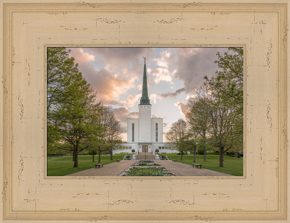 London Temple - Garden View by Robert A Boyd