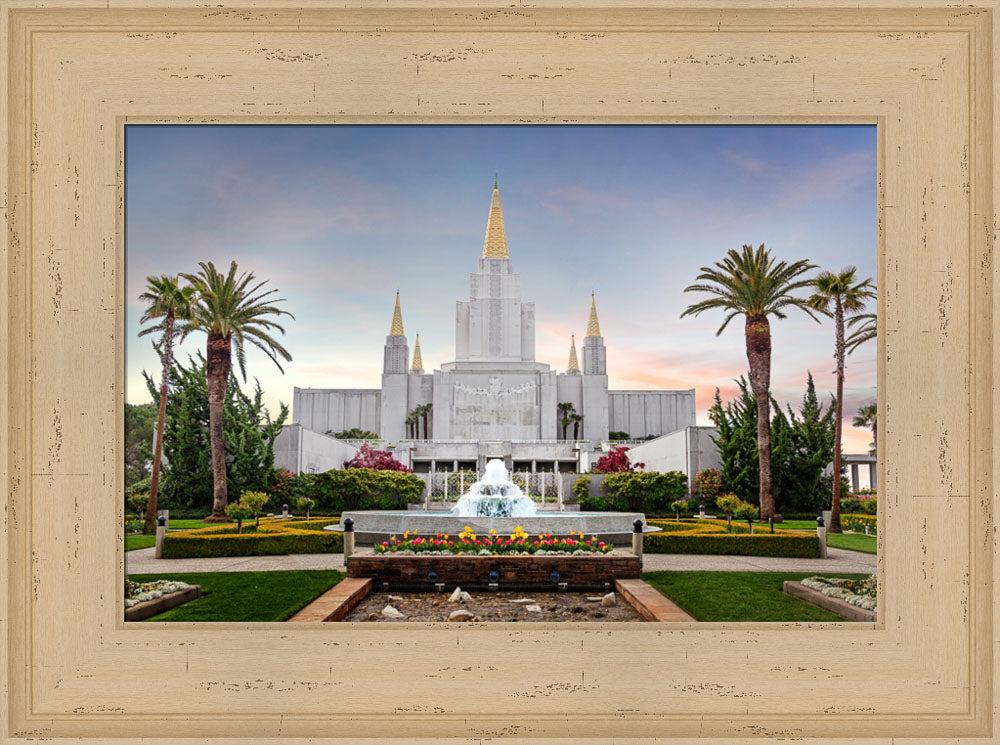 Oakland Temple - Fountains by Robert A Boyd