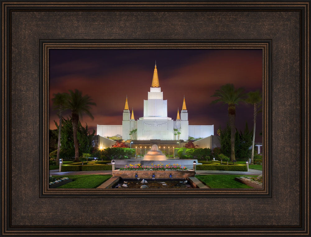 Oakland Temple - Red Sky by Robert A Boyd