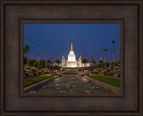 Oakland Temple - Night Stream by Robert A Boyd