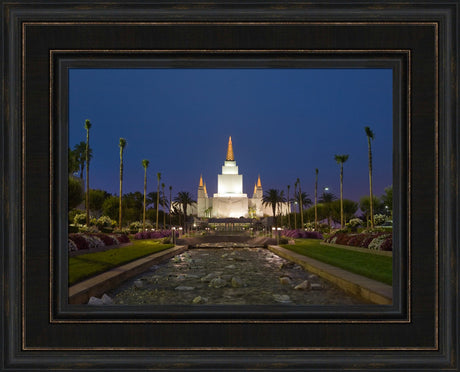 Oakland Temple - Night Stream by Robert A Boyd