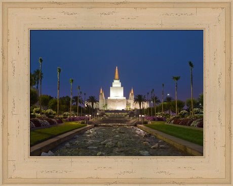 Oakland Temple - Night Stream by Robert A Boyd