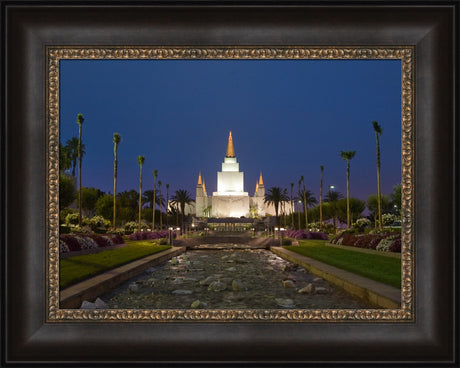 Oakland Temple - Night Stream by Robert A Boyd