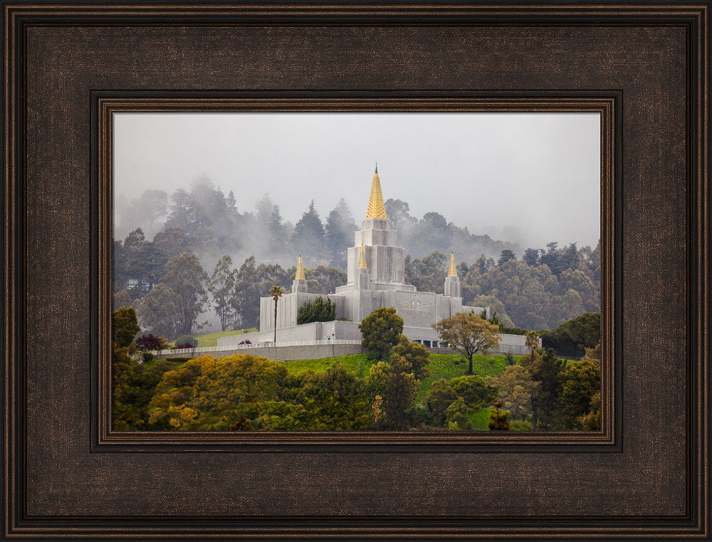 Oakland Temple - Fog by Robert A Boyd