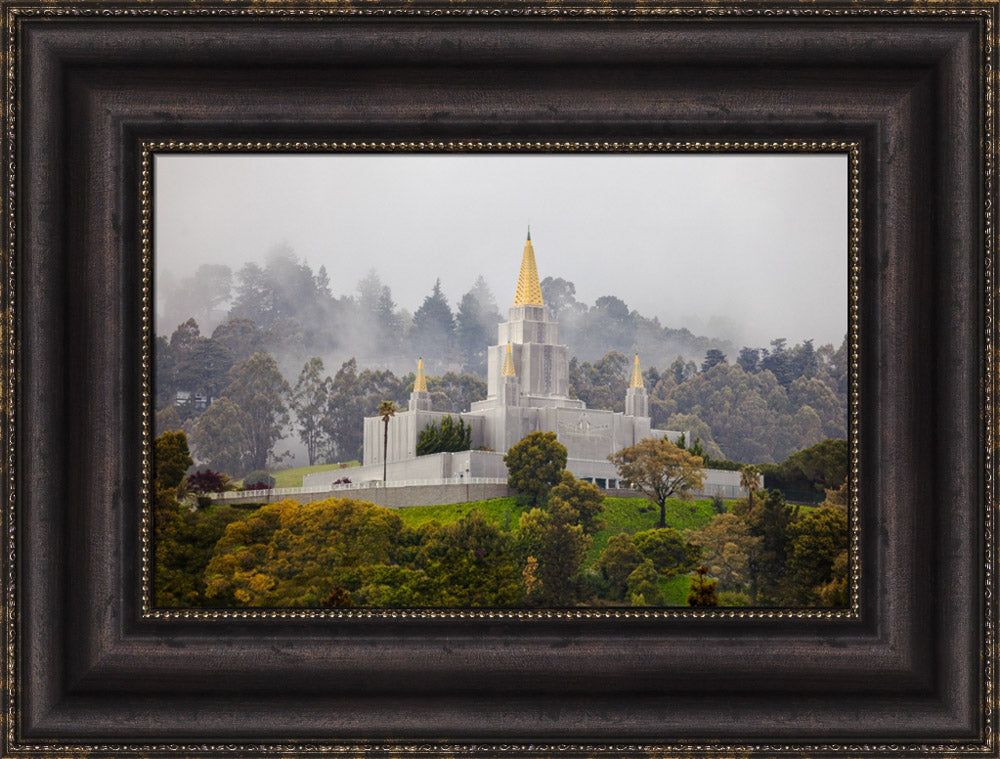 Oakland Temple - Fog by Robert A Boyd