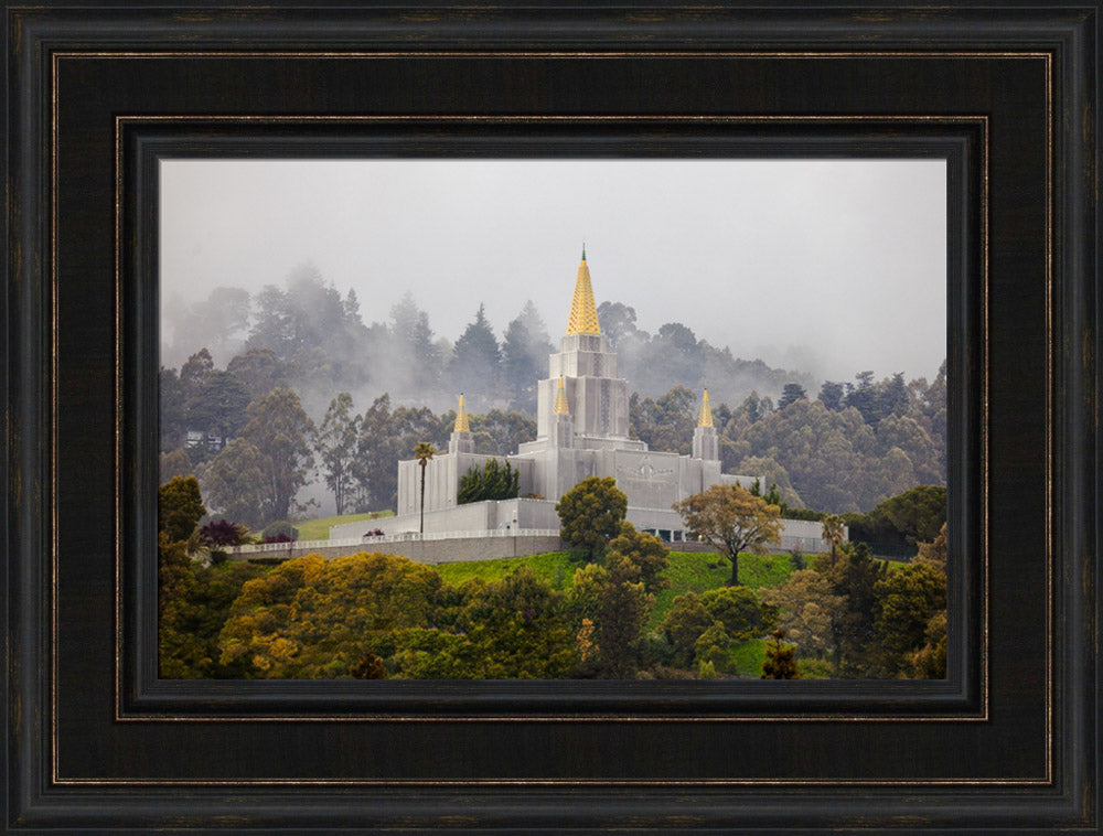Oakland Temple - Fog by Robert A Boyd