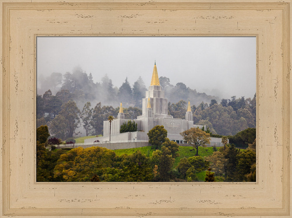 Oakland Temple - Fog by Robert A Boyd