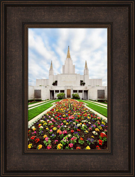 Oakland Temple - Flowers by Robert A Boyd