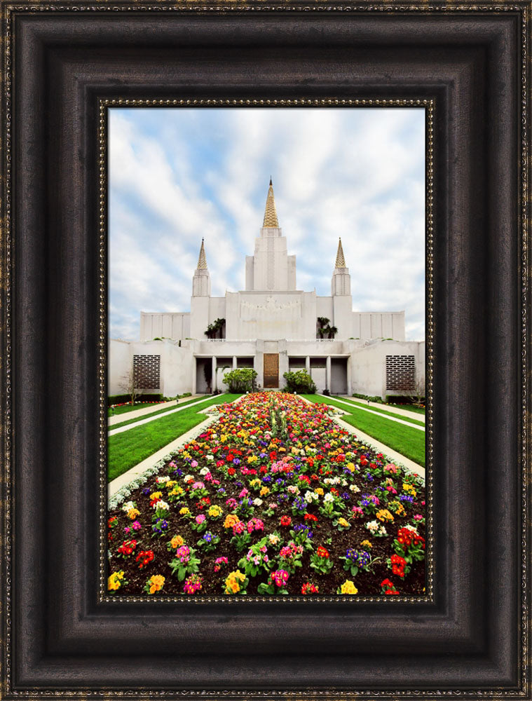 Oakland Temple - Flowers by Robert A Boyd