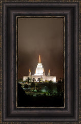 Oakland Temple - Night Fog by Robert A Boyd