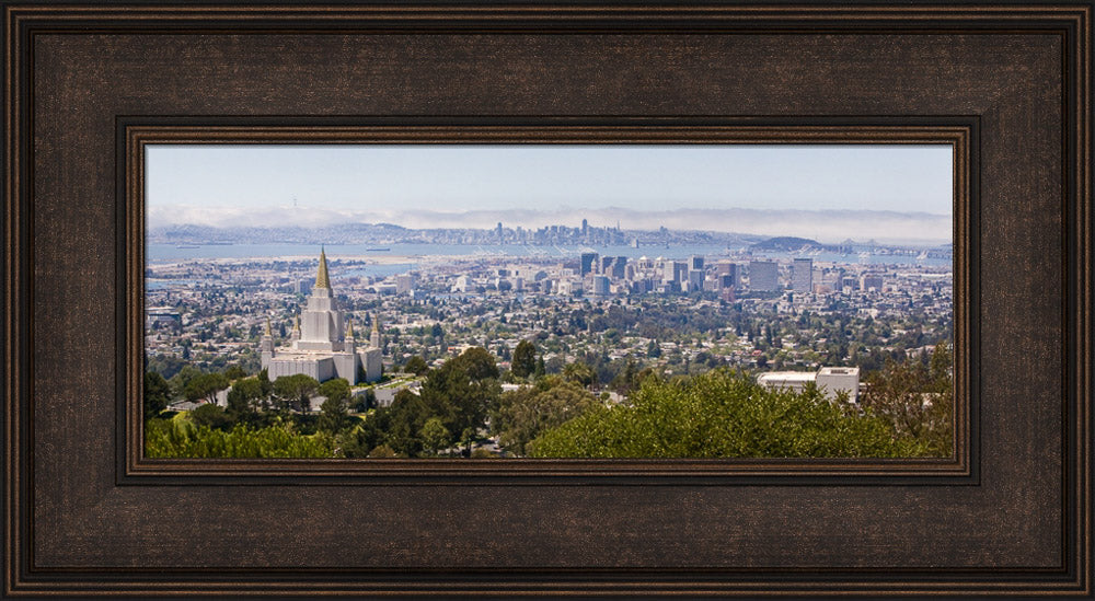 Oakland Temple - City Scape Panoramic by Robert A Boyd