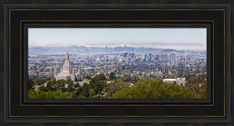 Oakland Temple - City Scape Panoramic by Robert A Boyd