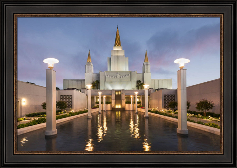 Oakland Temple - Reflection Pool by Robert A Boyd