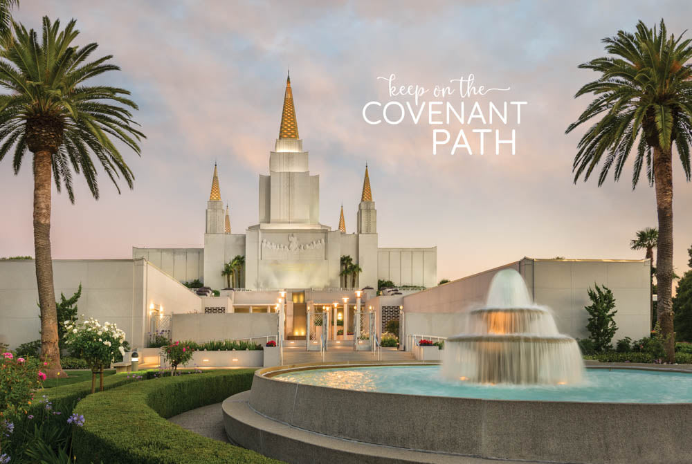 Oakland Temple - Fountain of Living Waters 12x18 repositionable poster