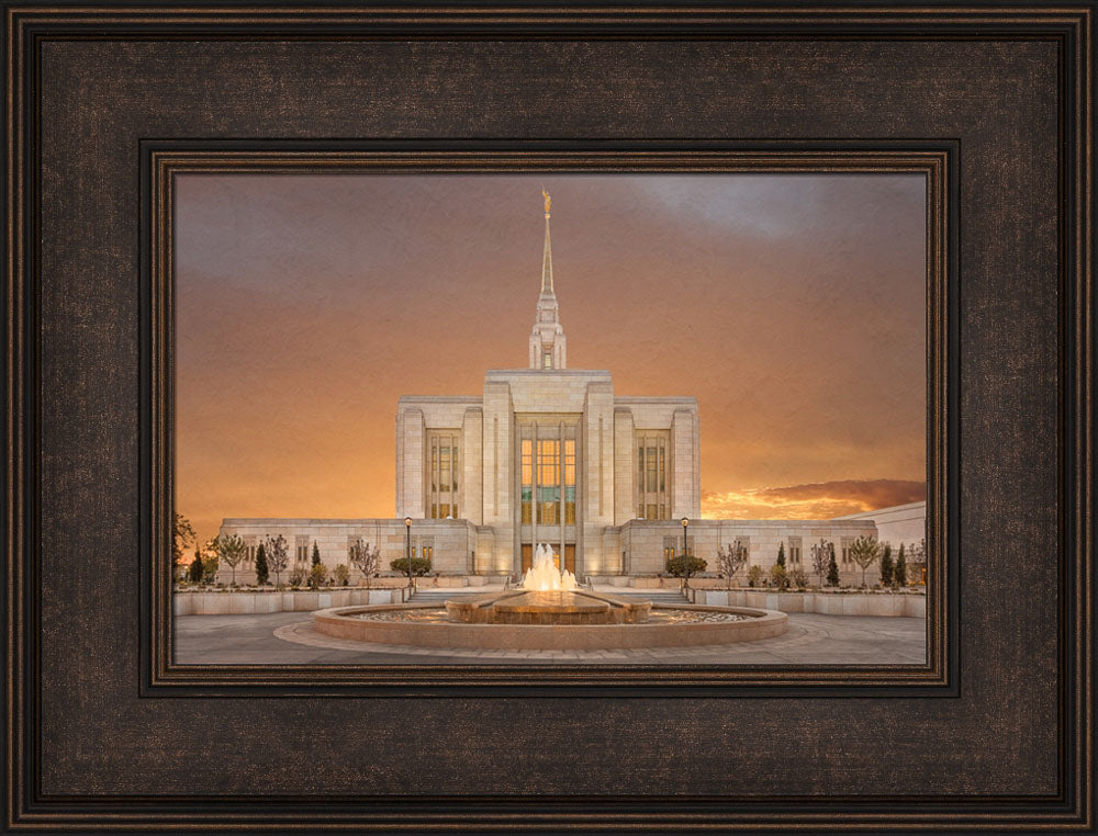 Ogden Temple - Sunset by Robert A Boyd