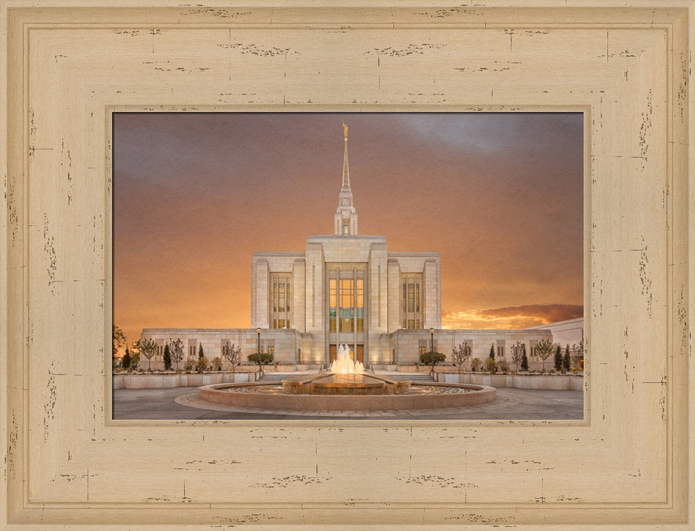 Ogden Temple - Sunset by Robert A Boyd