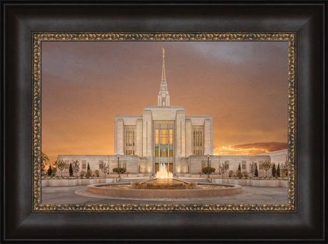 Ogden Temple - Sunset by Robert A Boyd