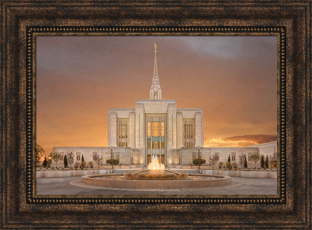 Ogden Temple - Sunset by Robert A Boyd