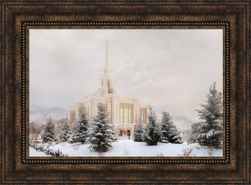 Ogden Temple - Winter Clouds by Robert A Boyd