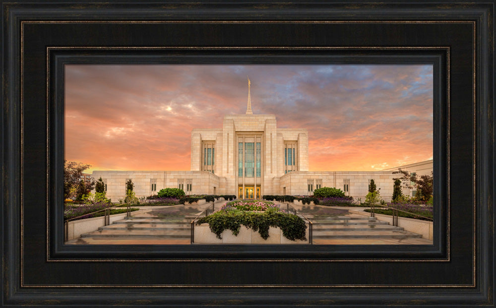 Ogden Temple - Garden Panoramic by Robert A Boyd