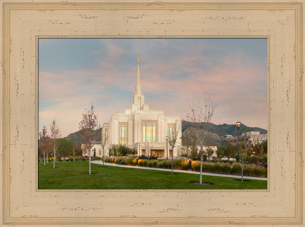 Ogden Temple - Evening Path by Robert A Boyd