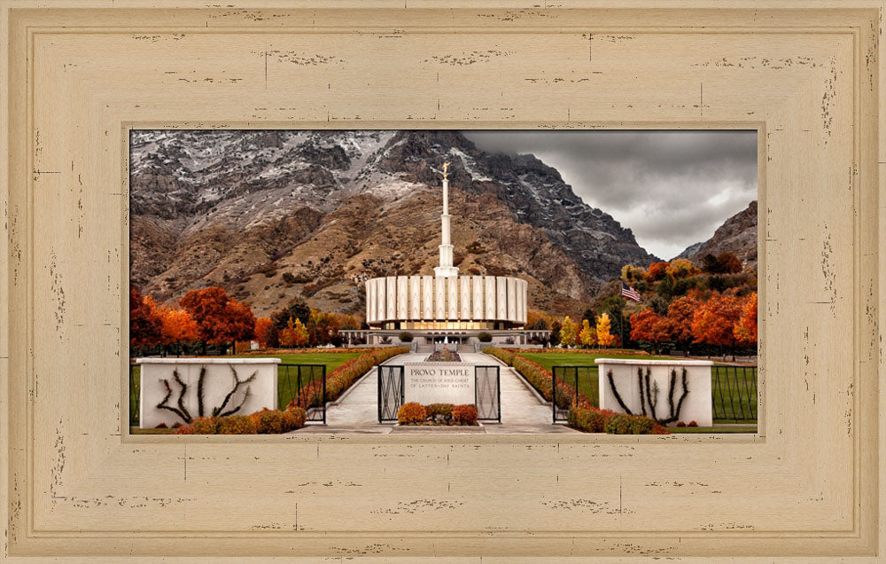 Provo Temple - Fall Gates panoramic by Robert A Boyd