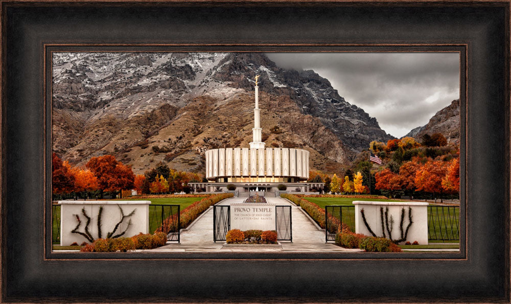 Provo Temple - Fall Gates panoramic by Robert A Boyd