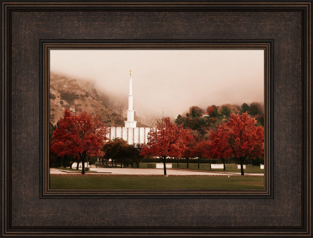 Provo Temple - Sepia by Robert A Boyd