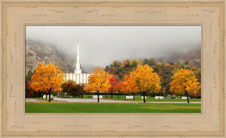 Provo Temple - Autumn Trees by Robert A Boyd