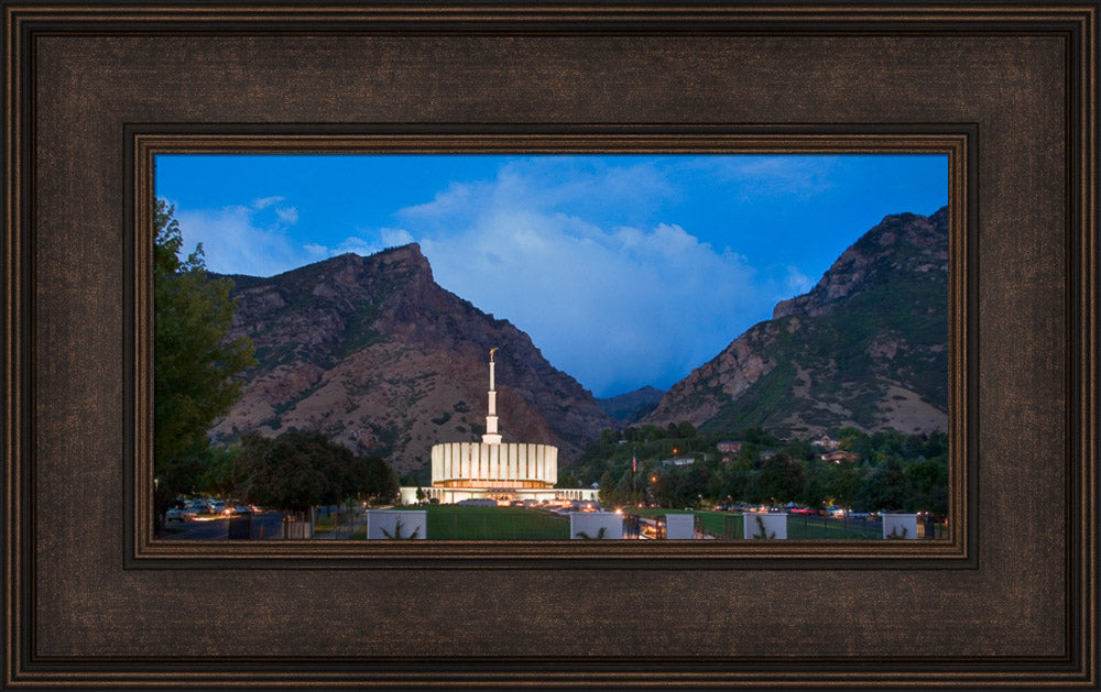 Provo Temple - Night panoramic by Robert A Boyd