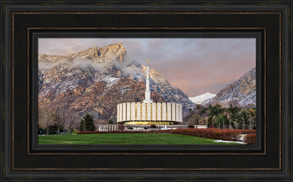 Provo Temple - Spring Snow by Robert A Boyd