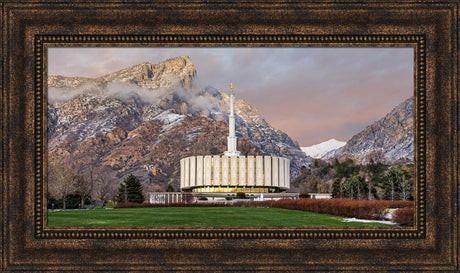 Provo Temple - Spring Snow by Robert A Boyd