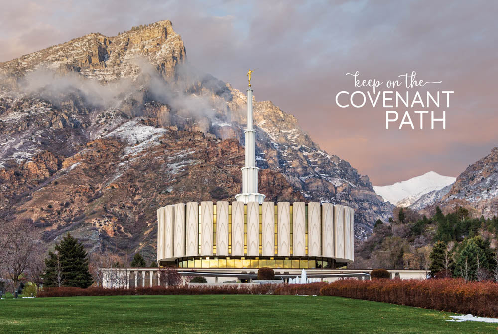 Provo Temple - Spring Snow 12x18 repositionable poster