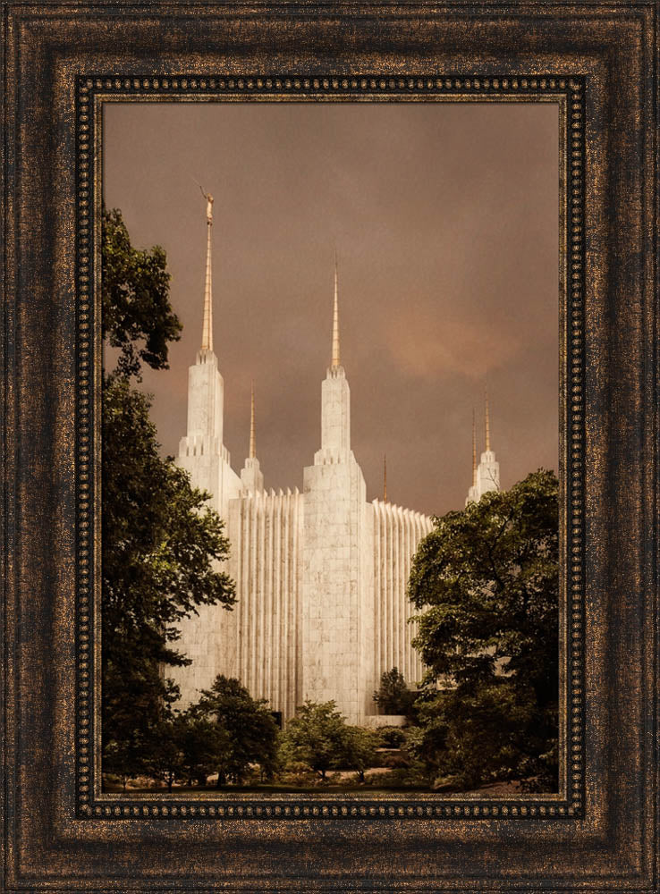 Washington DC Temple - Sepia by Robert A Boyd