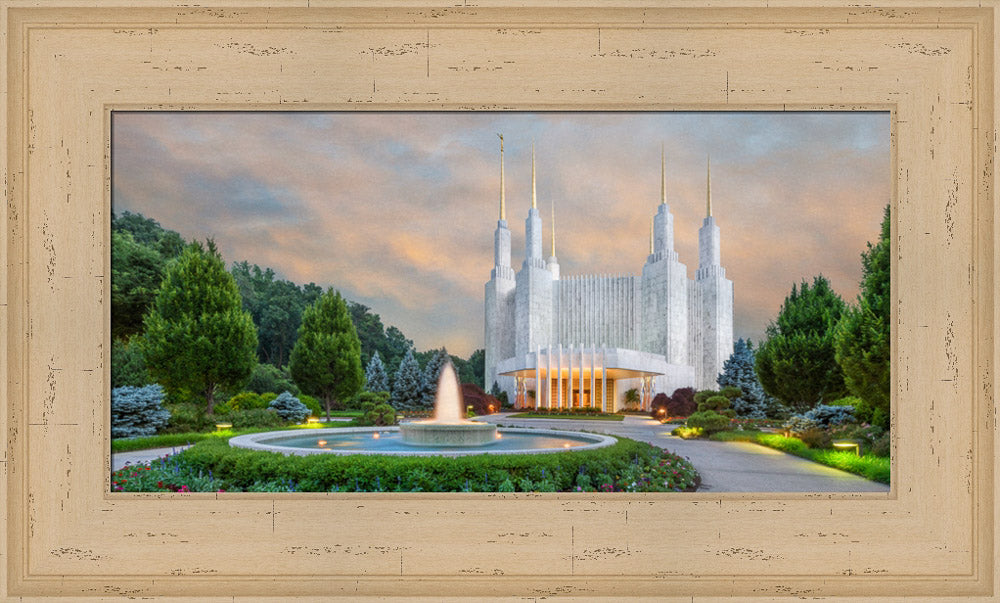 Washington DC Temple - Fountains by Robert A Boyd