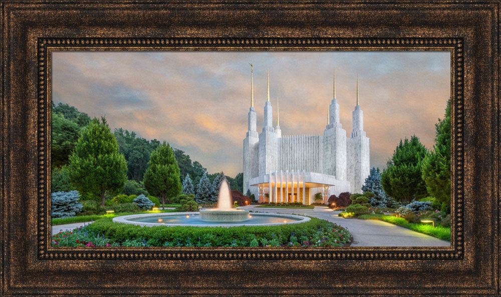 Washington DC Temple - Fountains by Robert A Boyd