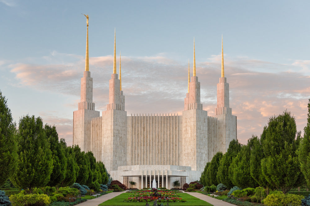 Washington DC Temple - Sunrise by Robert A Boyd