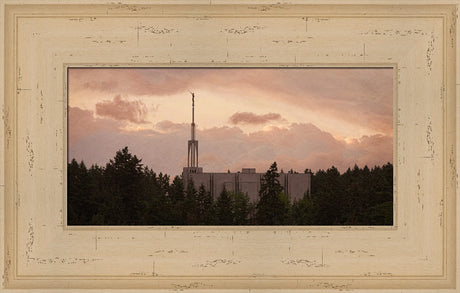 Seattle Temple - Sunset Panoramic by Robert A Boyd