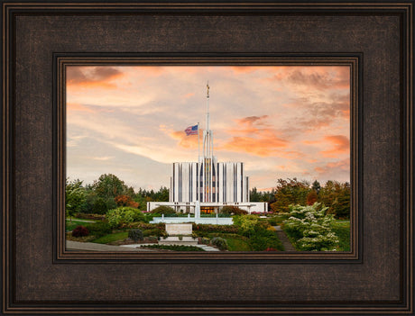 Seattle Temple - Sunset by Robert A Boyd