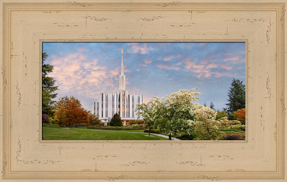 Seattle Temple - Morning by Robert A Boyd