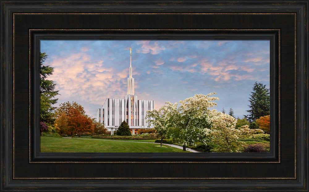 Seattle Temple - Morning by Robert A Boyd