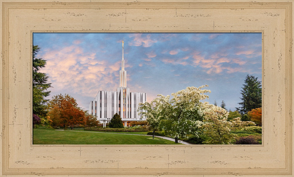 Seattle Temple - Morning by Robert A Boyd